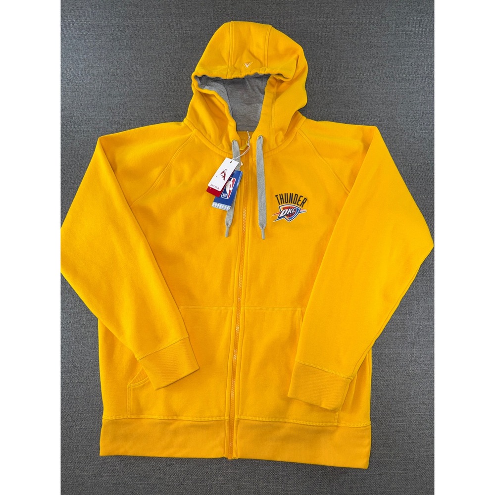 Antigua NBA Oklahoma‎ City Thunder Full Zip Hoodie Mens Large Yellow Gold NWT